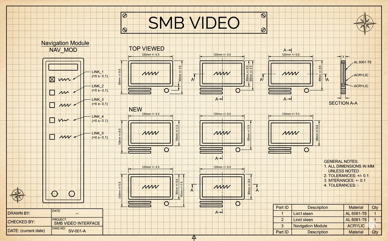 Internal sales video platform interface